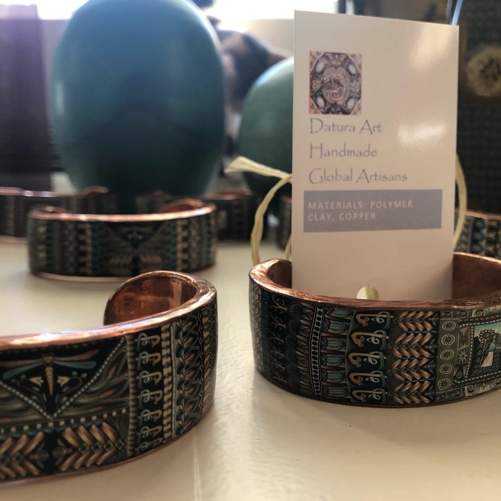 Datura Art Handmade Global Artisans Copper Cuffs - Picture 11 of 14